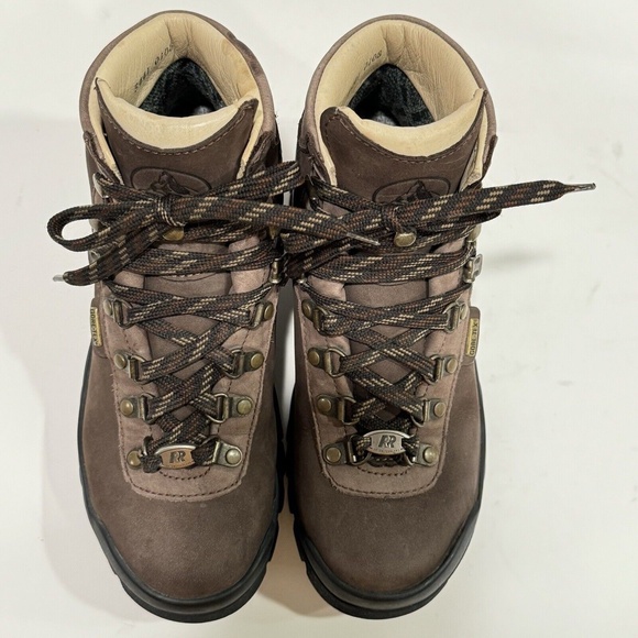 Raichle of Switzerland Mammut Gore-Tex Brown Leather Trail Hiking Boots Sz 6 EUC - Picture 8 of 15